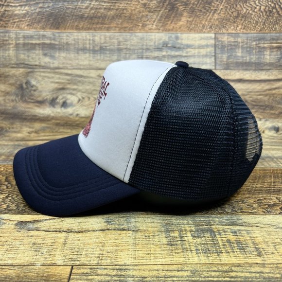 Cannibal Corpse Mens Trucker Hat Navy Snapback Death Metal 80s Retro Ball Cap - Picture 4 of 8